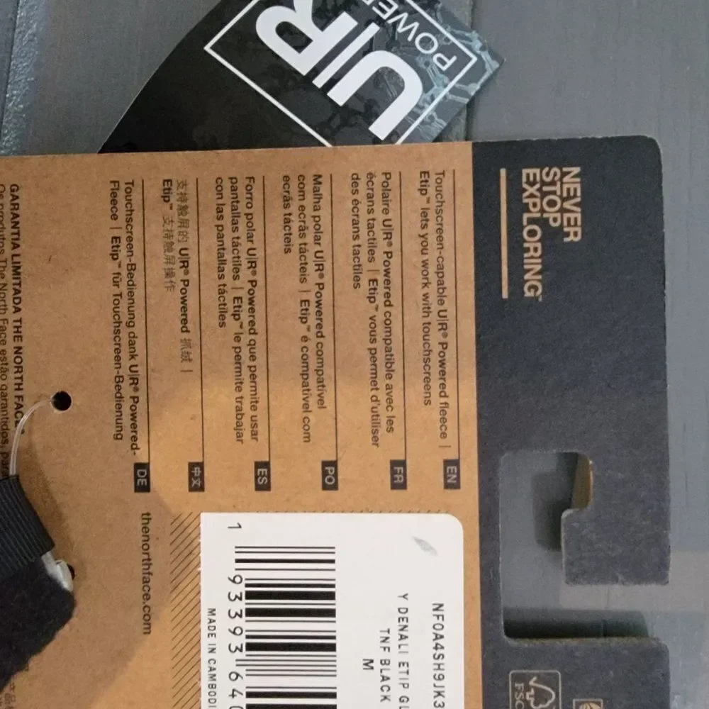 The North Face Denali Etip Gloves for Youth Medium TNF Black